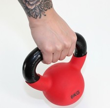 Gusseisen 6 kg Kugelhantel Kettlebell Vinyl Schwunghantel Metall Kugelgewicht