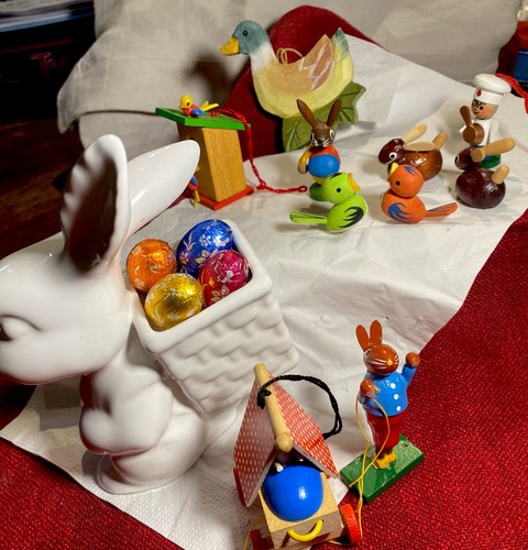Osterfiguren hängend stehend - ,