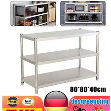 30kg K??chen Edelstahl Arbeitstisch Edelstahltisch Zerlegetisch Gastro 80x40 cm