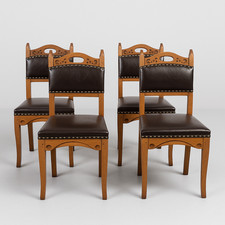 4 antike Jugendstil Stühle