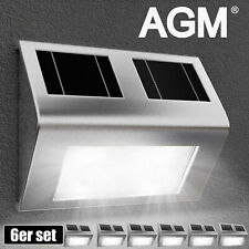 4 stk LED Solarleuchten Wandlampen Zaunleuchte Gartenleuchte Außen Treppen Lampe