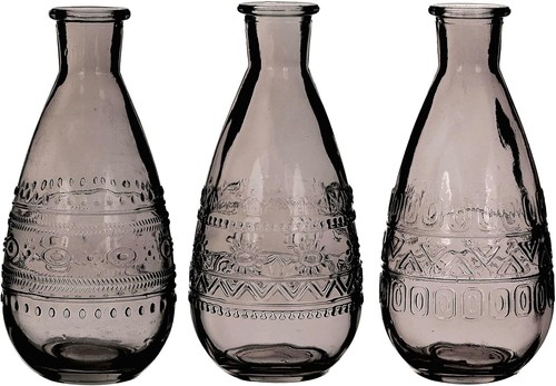 Glasflasche 3er set farbig - glasflasche,