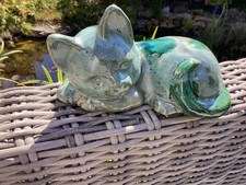 KATZE liegend    KERAMIK -