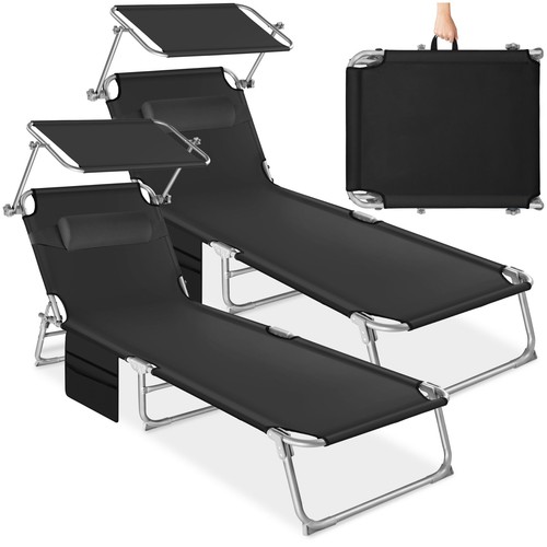2er set sonnenliege klappbar - set,