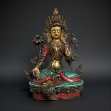 Grüne tara bronze - figur, tibet