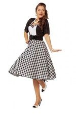50er Jahre Kleid Kostüm Rock n Roll Petticoat Woogie Disco Rockabilly Polka Tanz