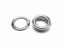 Ösen mit Scheiben Metall silber 6–20 mm vernickelt Innendurchmesser Auswahl