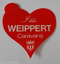 Werbe-Aufkleber I like Weippert Caravans Wohnwagen Zirkus Schausteller 80er