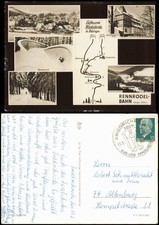 Ansichtskarte Friedrichroda DDR Mehrbildkarte Rodelbahn Rennrodelbahn 1968