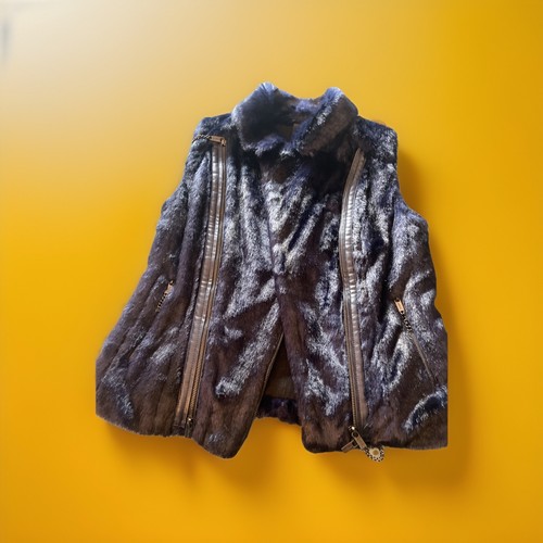 Marccain fake fell weste - fake, blau