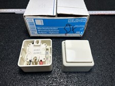 Neu 2 Stk. JUNG Wechselschalter 606 A Aufputz weiß 10 AX 250 V Wippschalter