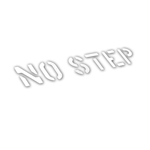 Step stencil aufkleber - no,