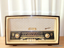 PHILIPS-MERKUR-473-Röhrenradio-Bauj. 1957-Nußbaumgehäuse LW/MW/KW+UKW-NP 312,-DM