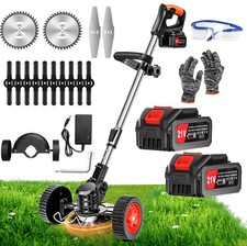 Elektro Akku-Rasentrimmer mit 2 Akku und Ladegerät Freischneider Motorsense