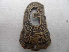 altes originales Göricke Werke Bielefeld Typenschild Fahrrad