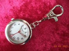 Anhängeuhr silberfarben "Schwesternuhr" NEU + OVP Karabiner Krankenschwester