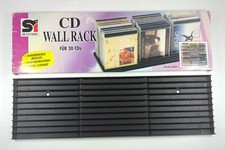 CD Wall Rack, Multimedia Ständer für 30 CDs - Wandmontage möglich, SM Electronic