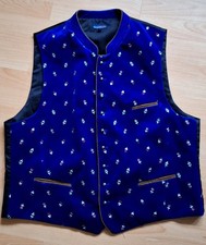 Herren Trachtenweste in blau