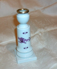 Meissen - Kerzenhalter m.Lila-Drachen -925 Silbermontur - 1925/34 -Pfeifferzeit