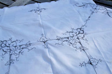 Tischtuch Tischdecke Richelieu 160x120 Decke Kaffee rechteckig Handarbeit origin