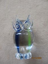 Murano Nason  Glas Eule Farbig Blau Grün Weiß