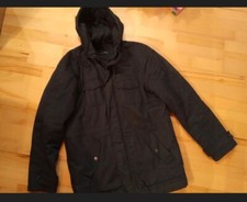 Dunkelblaue Herren Winterjacke Gr L Clockhouse C&A Parka Gefüttert