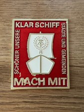 DDR Plakette KLARSCHIFF  MACH