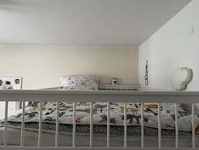 Hochbett 140x200 cm, Weiß, Mit Regalen Und Lattenrost