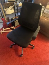 Bürostuhl / Drehstuhl mit Rollen Ergonomischer Design , Schwarz