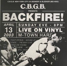 Backfire - Live At CBGB's LP