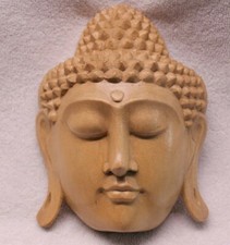 Buddha Maske aus Albesia Holz