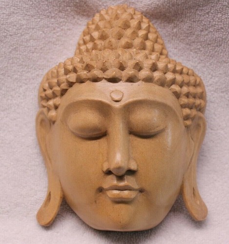 Buddha maske aus albesia holz - buddha,