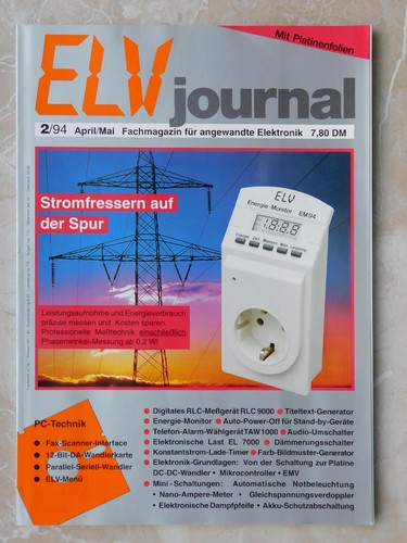 Elektronik zeitschrift elv - elektronik-zeitschrift, –