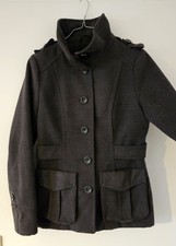 H&M Kurzmantel, Übergangsjacke, Schick, klassisch, Grau, Gr. 38/M