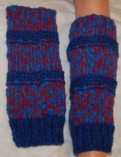 Beinstulpen Mädchen Stulpen  33 cm Hand Made gestrickt Farben  Mix Extra Dick