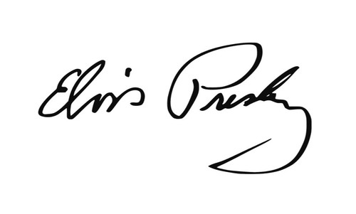 Elvis signature aufkleber auto - elvis,