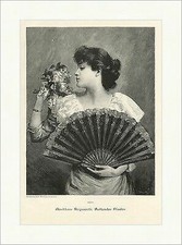 Markham Skipworth: Duftender Flieder Blumen Fächer Armreif Holzstich A 0929