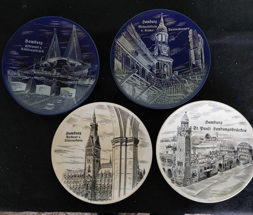 Hamburg 4 wandteller - -,