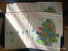 DDR Block 19 Engrosposten 17 Stück versch. Stempel+2 formatverkleinert - 411-865