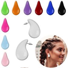 Tropfen Ohrstecker Ohrringe in pink blau grün rot schwarz weiß orange lila rosa 