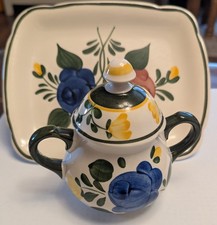 Villeroy & Boch Bauernblume Zuckerdose Zuckertopf kleine Servierplatte 