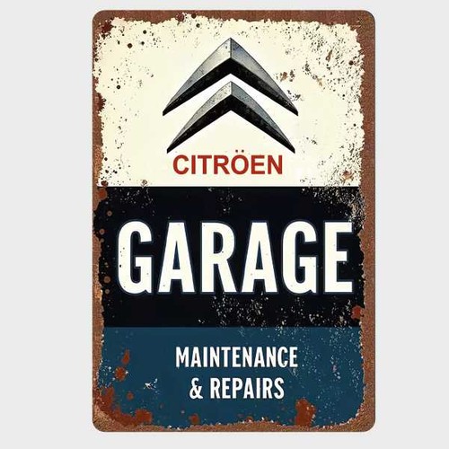 Blechschild citroen garage - blechschild,