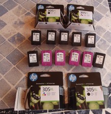 Elf leere HP Instant Ink 67 305 XL Druckerpatrone 4 x Tri-Color 7 x Schwarz