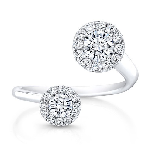 Diamond bypass wickelring 14k - bypass,