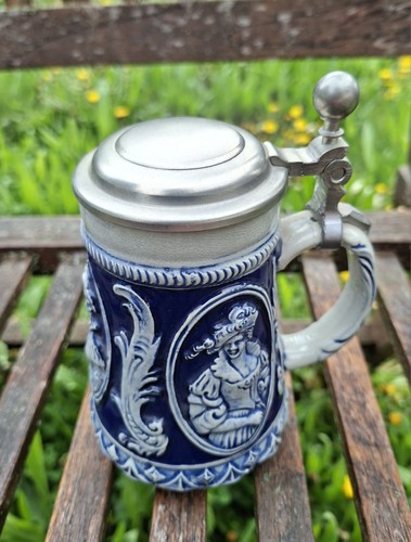 Bierkrug steinzeug mit - steinzeug,