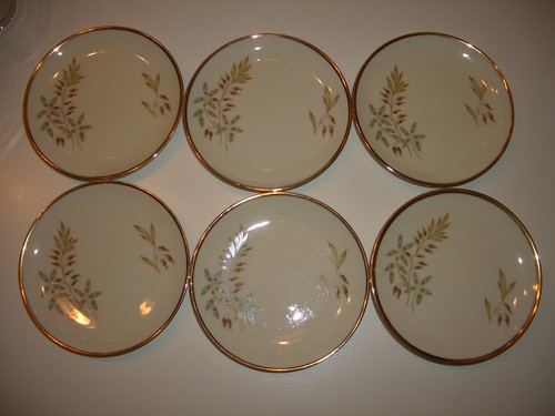 Teller porzellan goldrand - 6x,