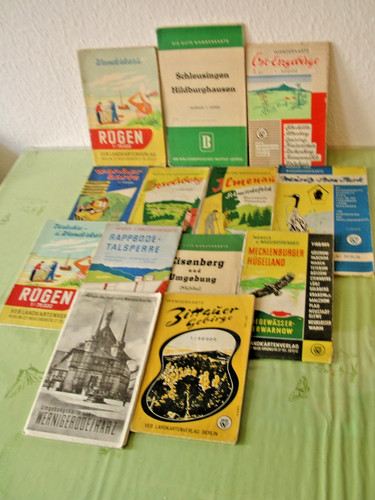 Alte ddr wanderkarten - alte,