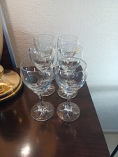 Villeroy Boch 6 Weingläser  Iris Blüte Bleikristall Top Zustand Markierung