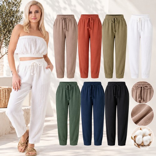 Damen musselin hose 100 - musselin,