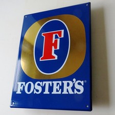 FOSTER'S Lager Beer Altes Emailschild Australien 80er Bier Brauerei TRAUMZUSTAND